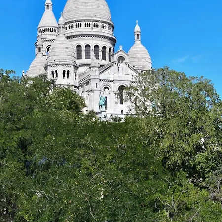 Sacre Coeur Eiffel Tower View Stylish Paris